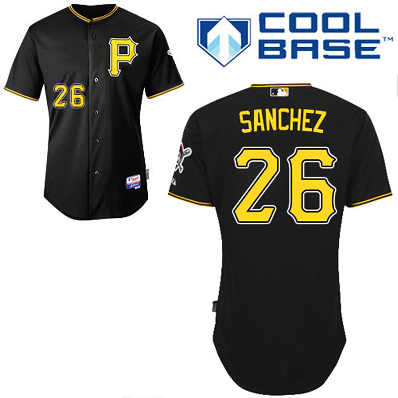 Pittsburgh Pirates #26 Tony Sanchez Men's Authentic Black Alternate Majestic MLB Cool Base Jersey