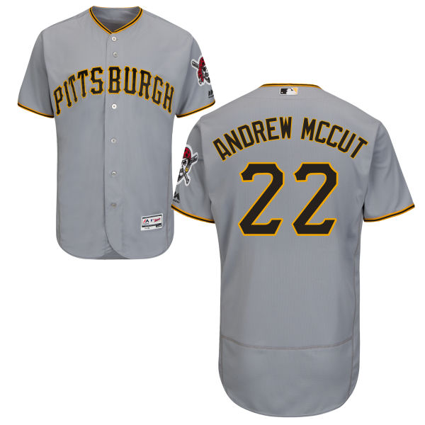 Pittsburgh Pirates #22 Andrew McCutchen Gray Authentic Collection Flexbase Jersey