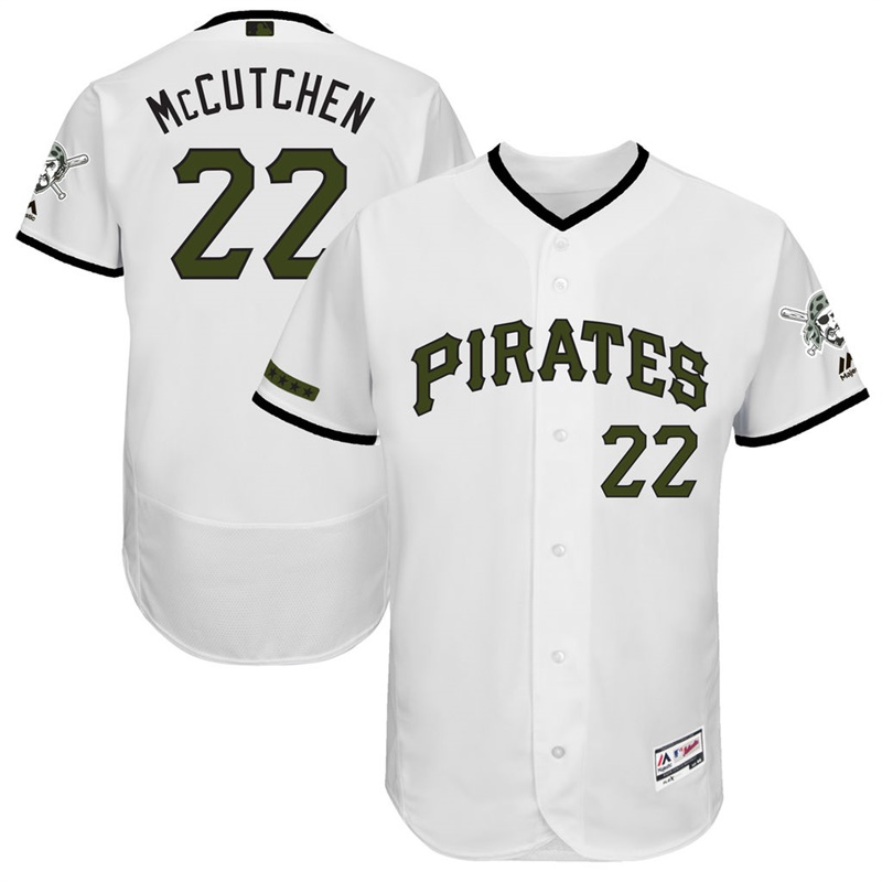 Andrew McCutchen #22 Men Pittsburgh Pirates 2017 Memorial Day White Flex Base Jersey