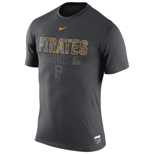 Pittsburgh Pirates Anthracite 2016 Authentic Collection Legend Issue 1.6 Performance Team T-Shirt