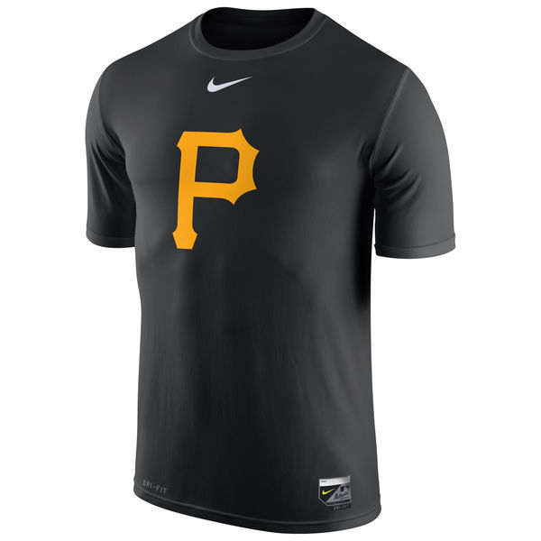 Pittsburgh Pirates Blue Authentic Collection Legend Logo 1.5 Performance Dri-FIT T-Shirt