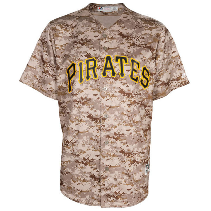 Pittsburgh Pirates Camo Official Cool Base Team Jersey