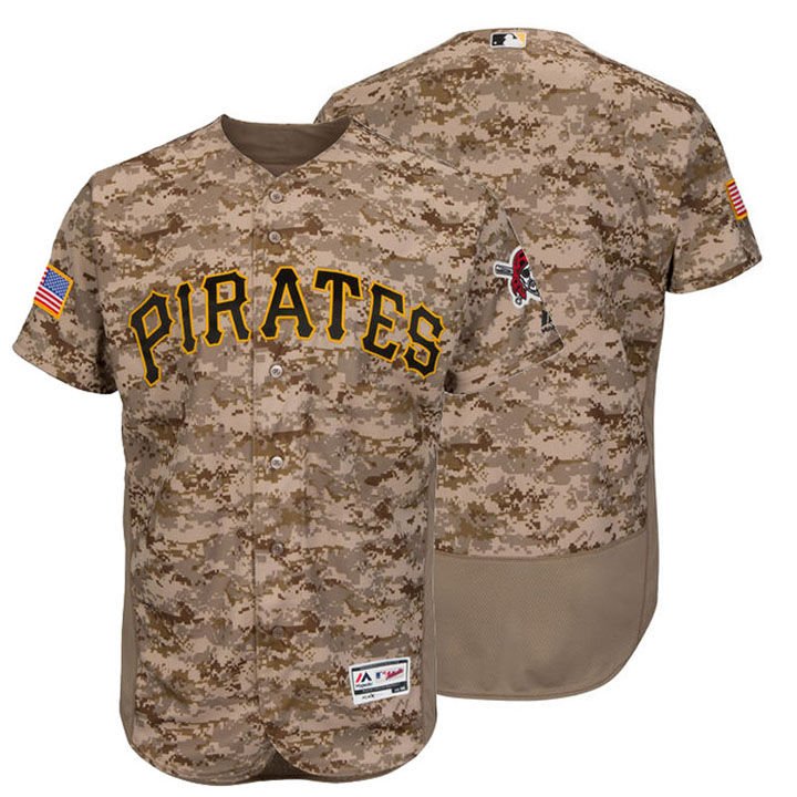 Pittsburgh Pirates Majestic Camo Flexbase Authentic Collection Team Jersey