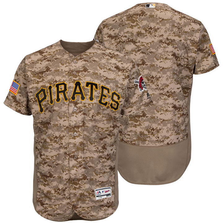 Pittsburgh Pirates Majestic Camo Throwback Flex Base Jersey