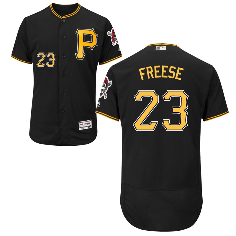 Men Pittsburgh Pirates David Freese #23 Black Alternate Flex Base Jersey