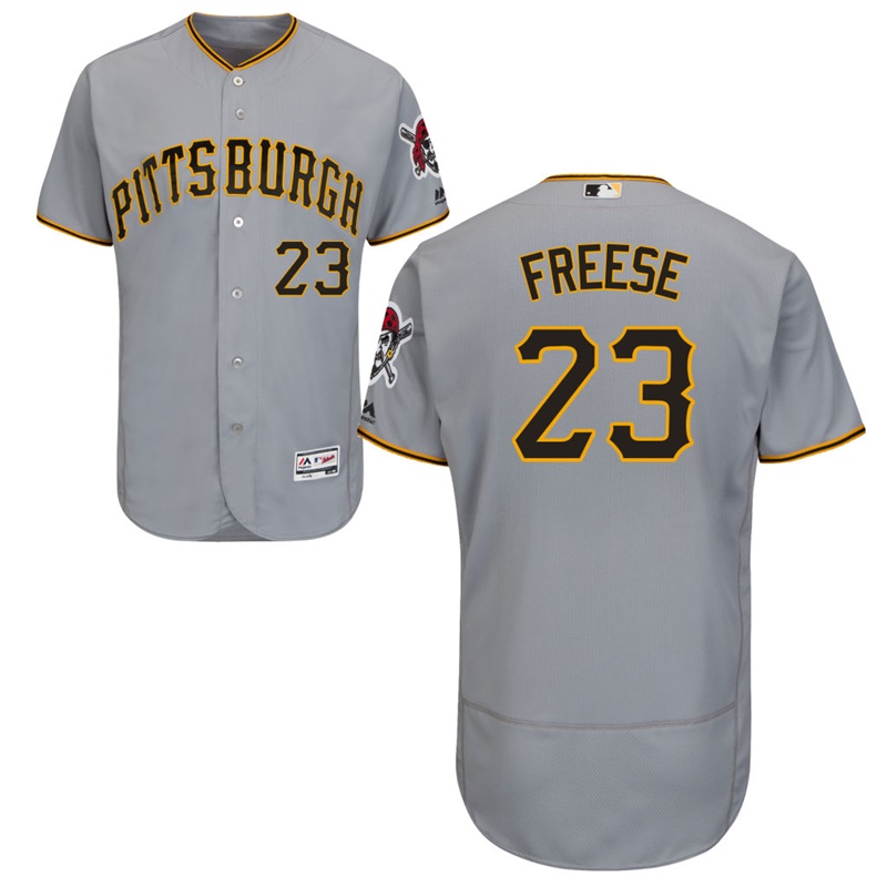 Men Pittsburgh Pirates David Freese #23 Gray Road Flex Base Jersey