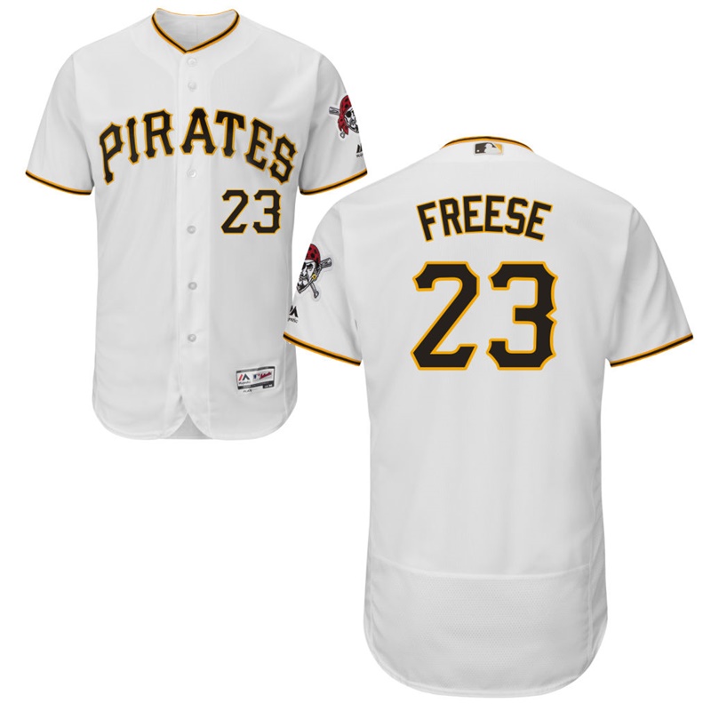 Men Pittsburgh Pirates David Freese #23 White Home Flex Base Jersey