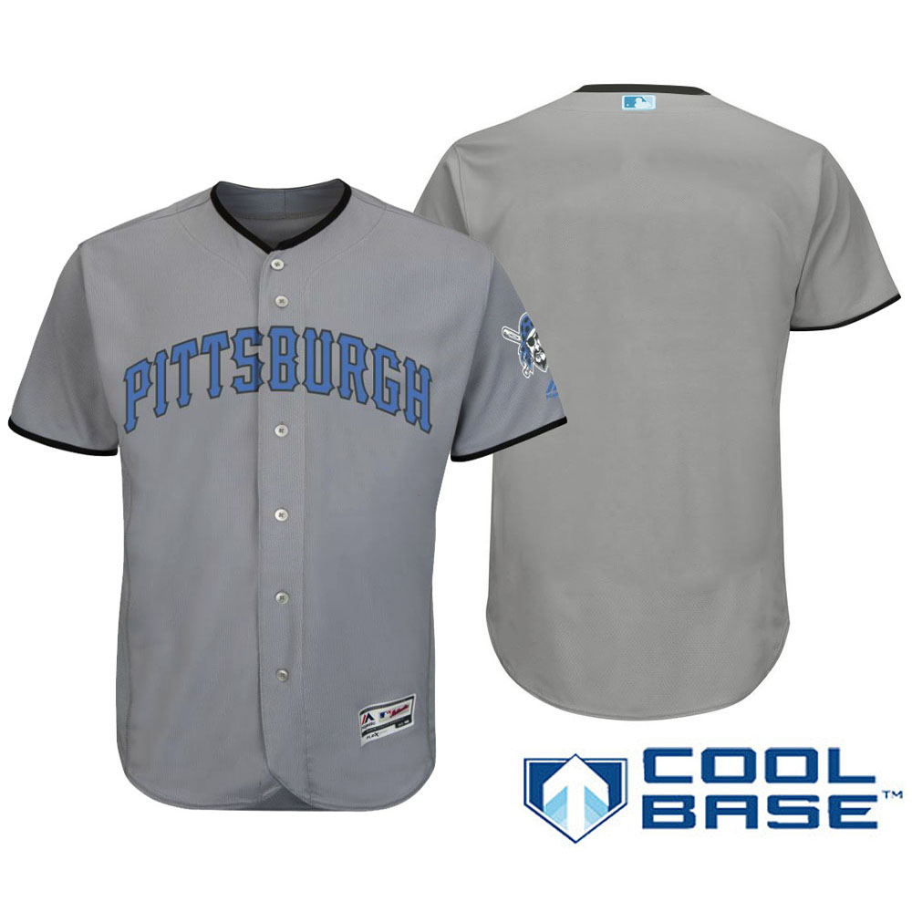 Pittsburgh Pirates 2016 Father's Day Gray Cool Base Team Jersey