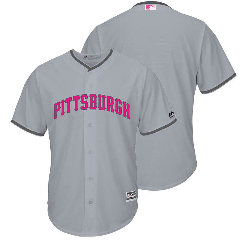 Pittsburgh Pirates Gray Road 2016 Mother's Day Cool Base Team Jersey