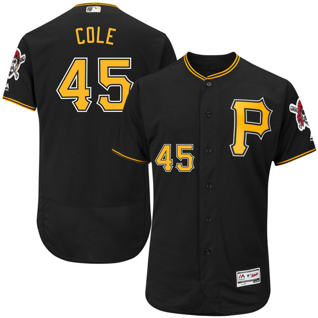 Pittsburgh Pirates #45 Gerrit Cole Black Flexbase Authentic Collection Jersey