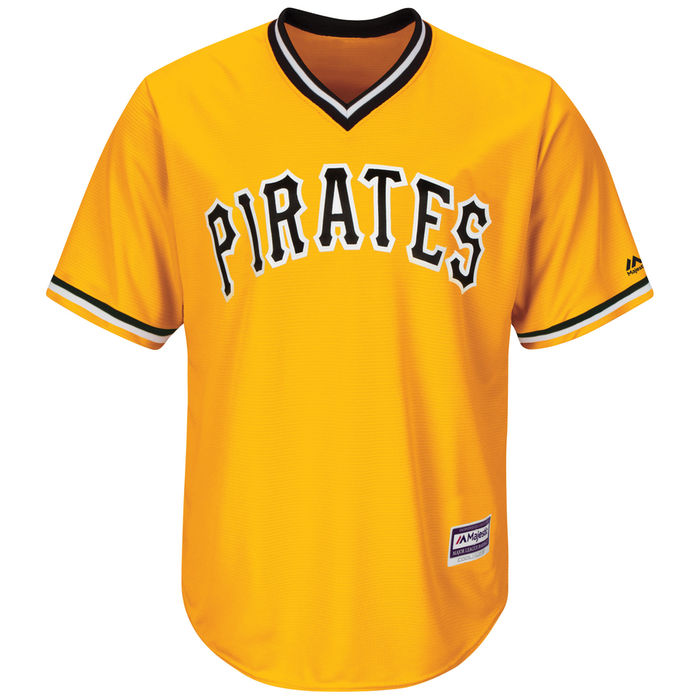 Pittsburgh Pirates Gold Official Throwback Cool Base Team Jerse