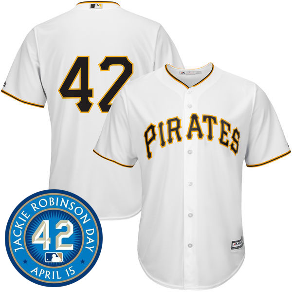 Pittsburgh Pirates #42 Jackie Robinson Majestic White Cool Base Jersey