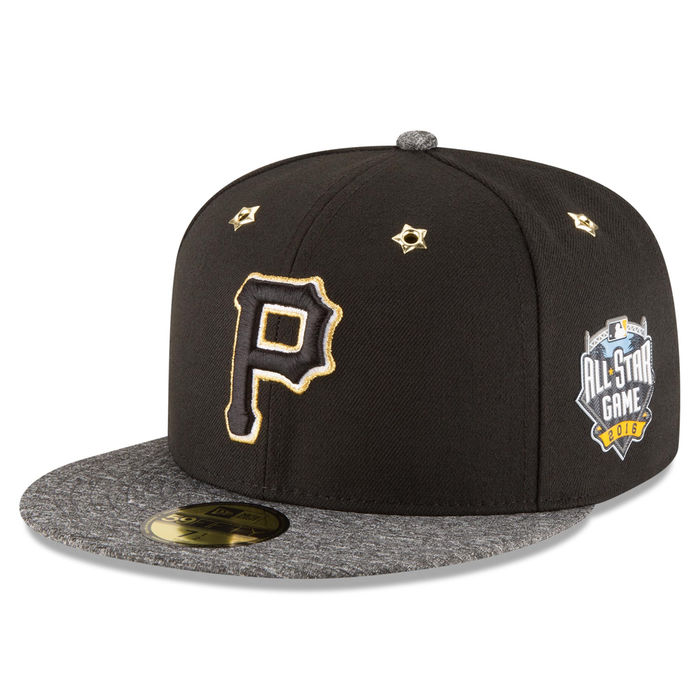 Pittsburgh Pirates New Era Black 2016 MLB All-Star Game Patch 59FIFTY Fitted Hat