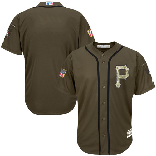 Pittsburgh Pirates Majestic Olive Camo Stitched Baseball Team Jersey