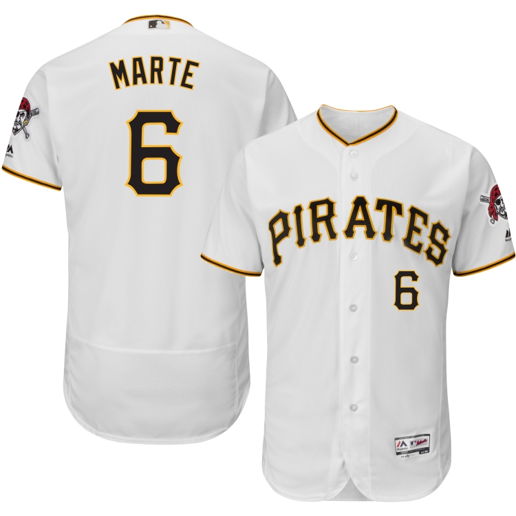 Pittsburgh Pirates #6 Starling Marte White Flexbase Authentic Collection Jersey