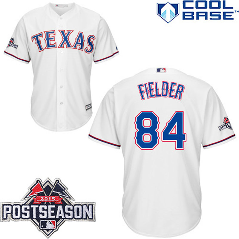 Texas Rangers #84 Prince Fielder White Cool Base Home Jersey