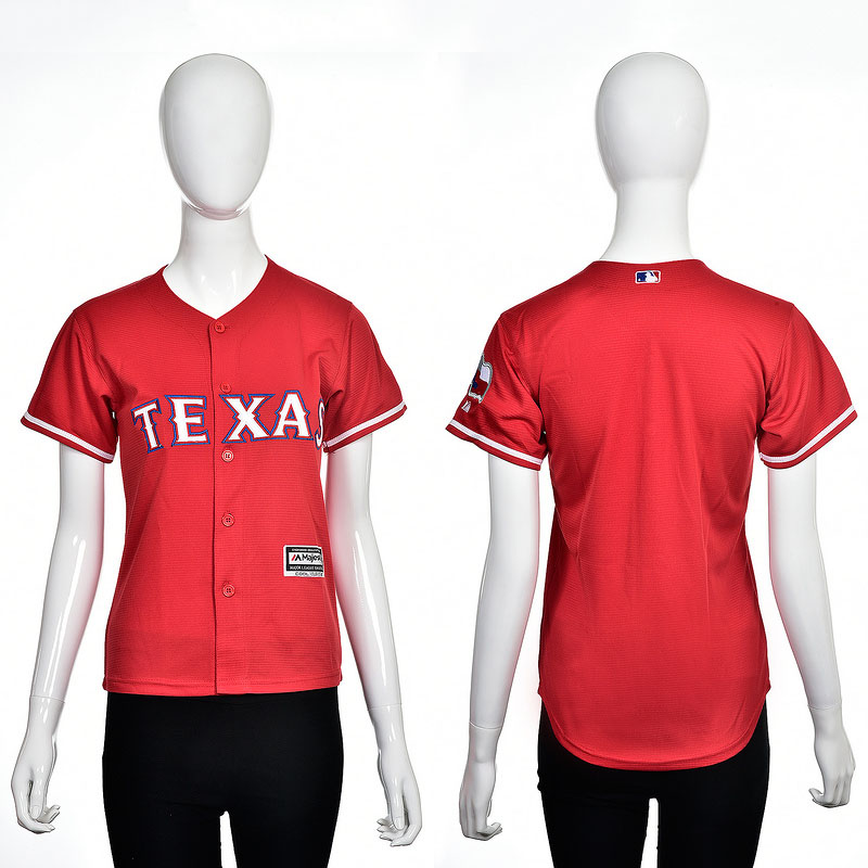 Women's Texas Rangers Red 2016 Cool Base Team Jersey