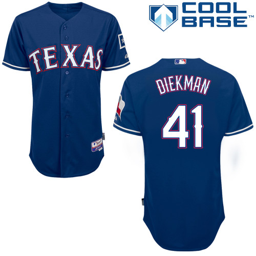 Texas Rangers #41 Jake Diekman Blue Cool Base Alternate Jersey