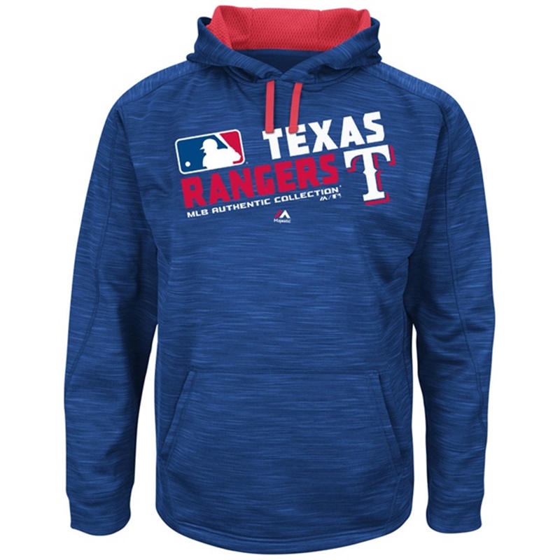 Texas Rangers Royal Team Choice Streak Authentic Collection Hoodie