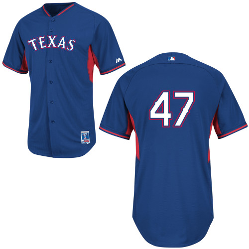 Texas Rangers #47 Sam Dyson Blue Cool Base BP Jersey