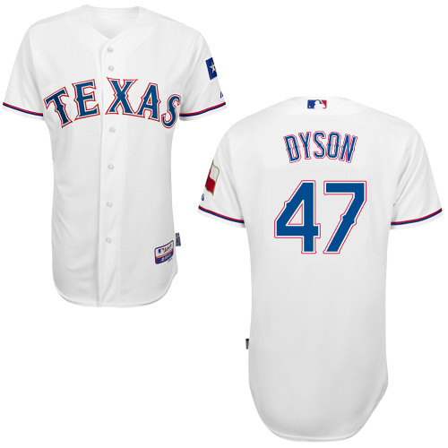 Texas Rangers #47 Sam Dyson White Cool Base Home Jersey