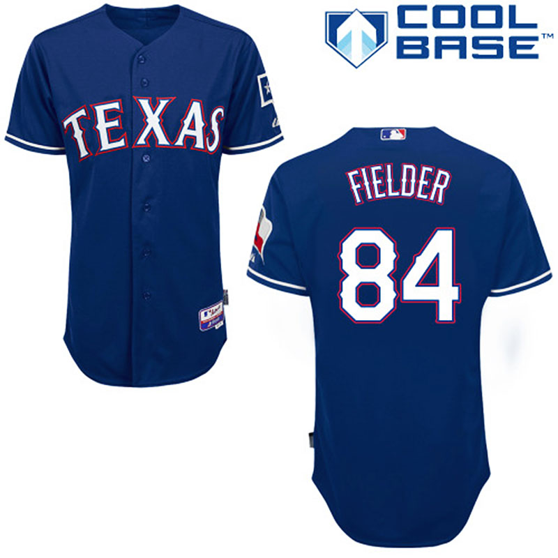 Texas Rangers #84 Prince Fielder Men's Authentic Royal Blue Alternate Majestic MLB Cool Base Jersey