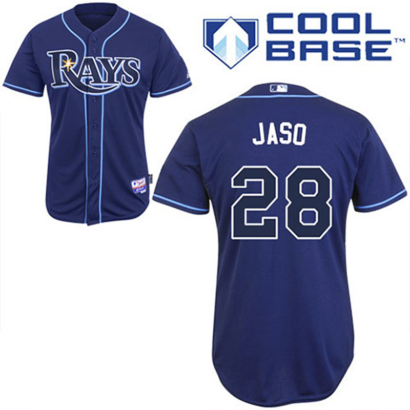 Tampa Bay Rays #28 John Jaso Dark Blue Alternate Cool Base Jersey