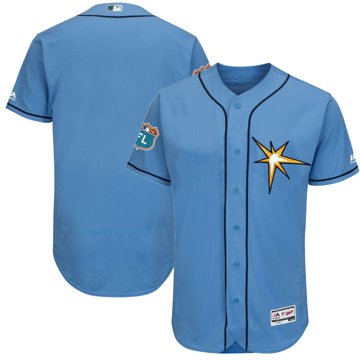 Tampa Bay Rays Light Blue Spring Training Flexbase Authentic Collection Team Jersey