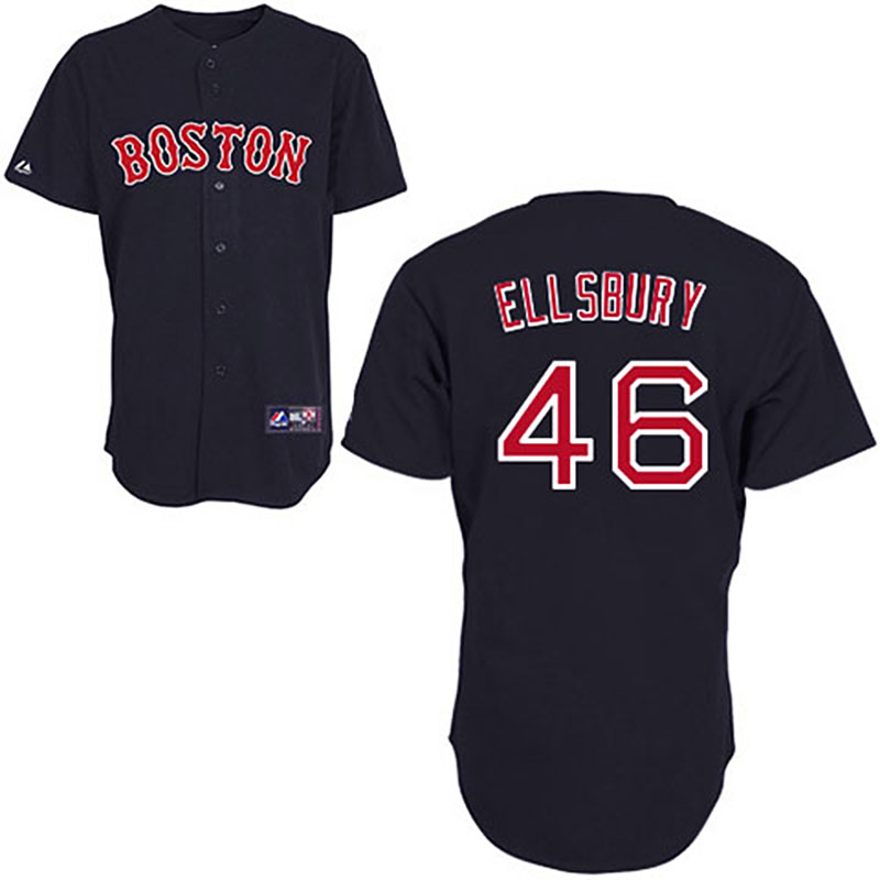 Boston Red Sox #46 Jacoby Ellsbury Dark Blue Alternate Road Jersey