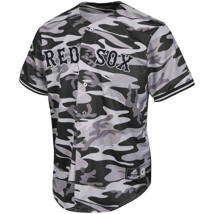 Boston Red Sox Black Camo Fashion Team Jersey