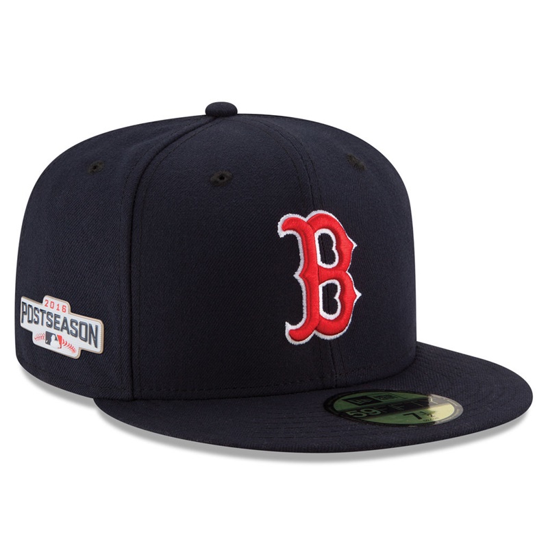 Boston Red Sox Black 2016 Postseason Side Patch 59FIFTY Fitted Hat