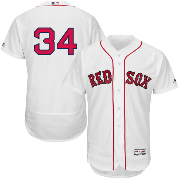 Boston Red Sox #34 David Ortiz White Flexbase Authentic Collection Jersey