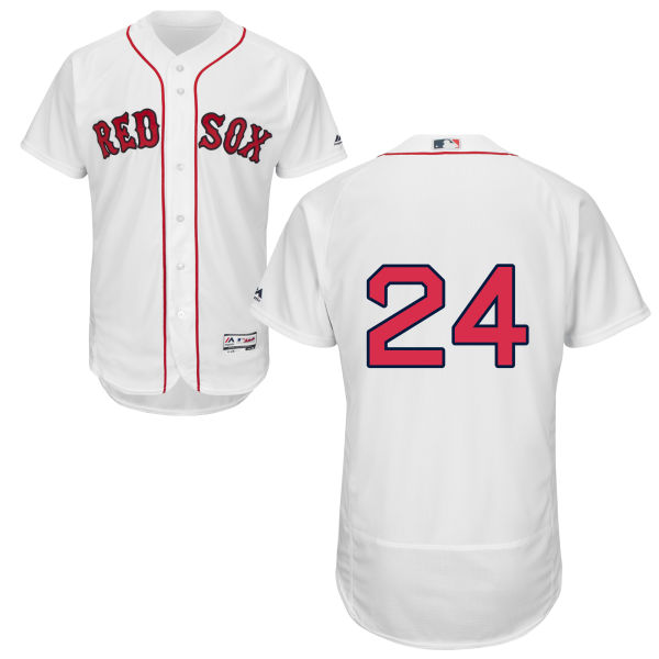 Boston Red Sox #24 David Price Majestic White Flexbase Authentic Collection Player Jersey