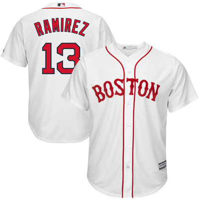 Boston Red Sox Hanley Ramirez Majestic White Official Cool Base Player Jersey