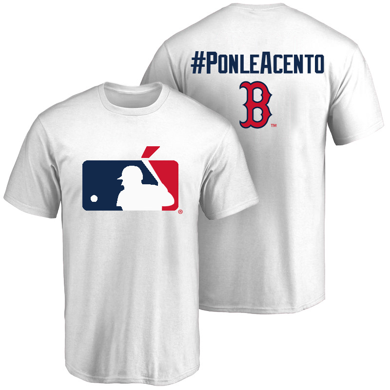 Boston Red Sox White Hispanic Heritage Month PonleAcento T-Shirt