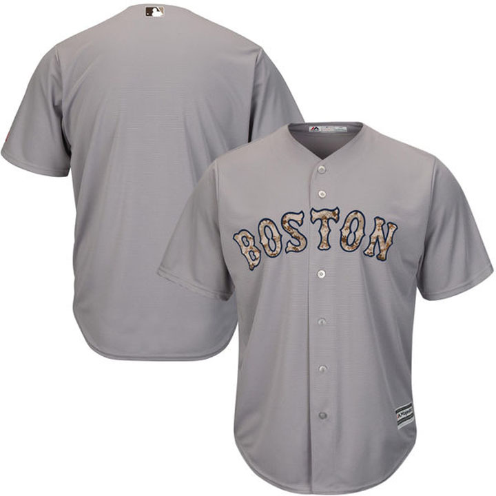 Boston Red Sox Majestic Gray/Camo Team Jersey