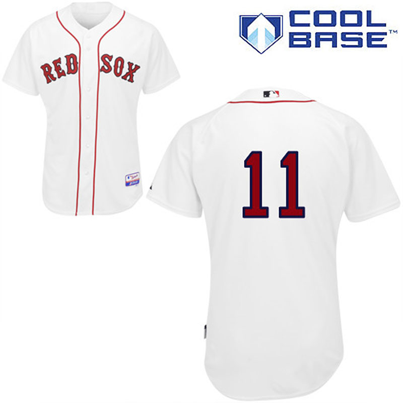 Boston Red Sox #11 Clay Buchholz Men's Authentic White Home Majestic MLB Cool Base Jersey