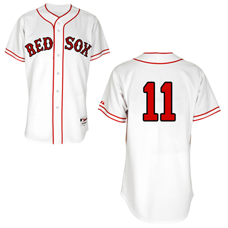 Boston Red Sox #11 Clay Buchholz Men's Authentic White 1936 Turn Back The Clock Majestic MLB Jersey