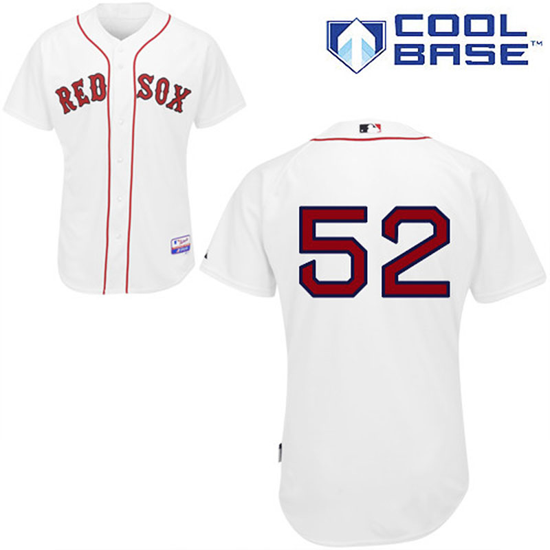 Boston Red Sox #52 Yoenis Cespedes Men's Authentic White Home Majestic MLB Cool Base Jersey