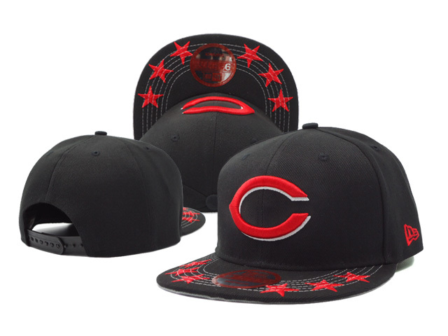 Cincinnati Reds New Era Black Adjustable Performance Hat