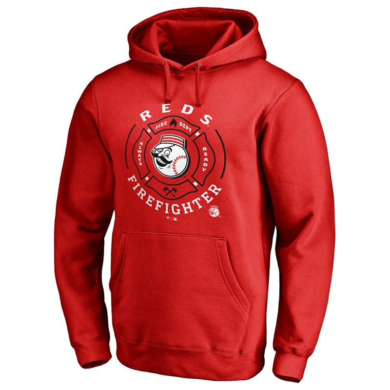 Cincinnati Reds Red Firefighter Aunthetic Pullover Hoodie