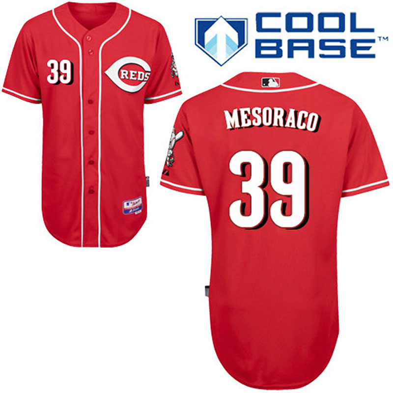 Cincinnati Reds #39 Devin Mesoraco Men's Authentic Red Alternate Majestic MLB Cool Base Jersey