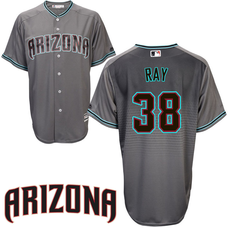 Arizona Diamondbacks Robbie Ray #38 Gray/Aqua Official Cool Base Jersey