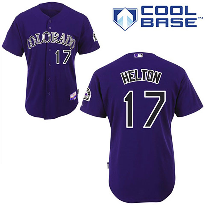 Colorado Rockies #17 Todd Helton Purple Alternate 1 Cool Base Jersey