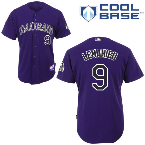 Colorado Rockies #9 DJ LeMahieu Purple Alternate Cool Base Jersey