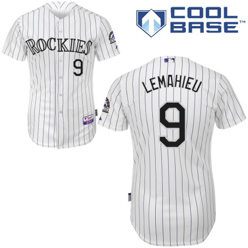 Colorado Rockies #9 DJ LeMahieu White Home Cool Base Jersey