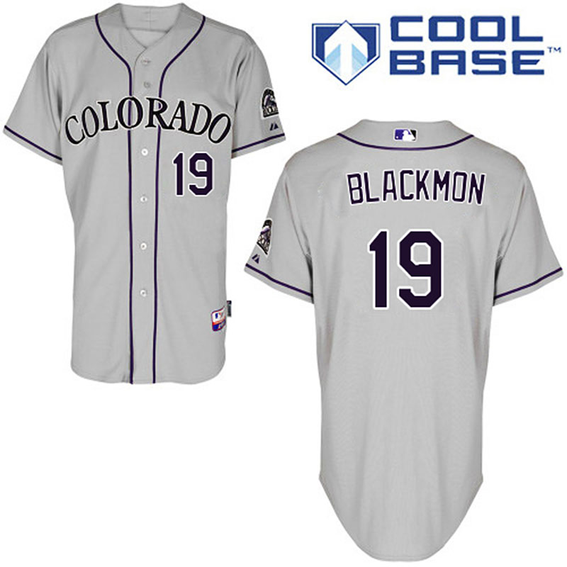 Colorado Rockies #19 Charlie Blackmon Men's Authentic Grey Road Majestic MLB Cool Base Jersey