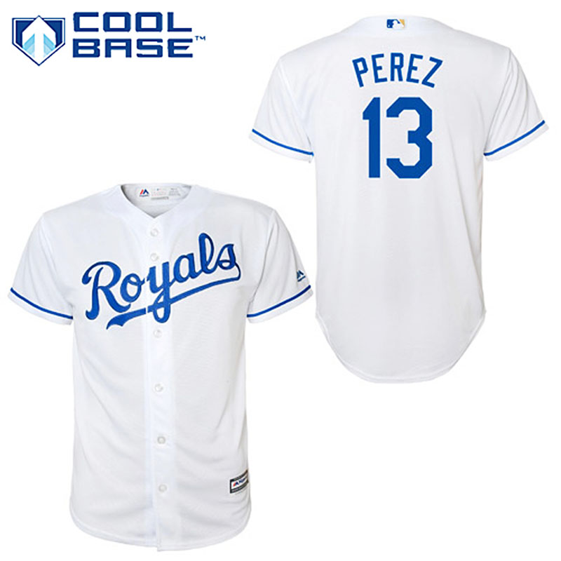 2015 MLB Kansas City Royals #13 Salvador Perez Cool Base Jersey