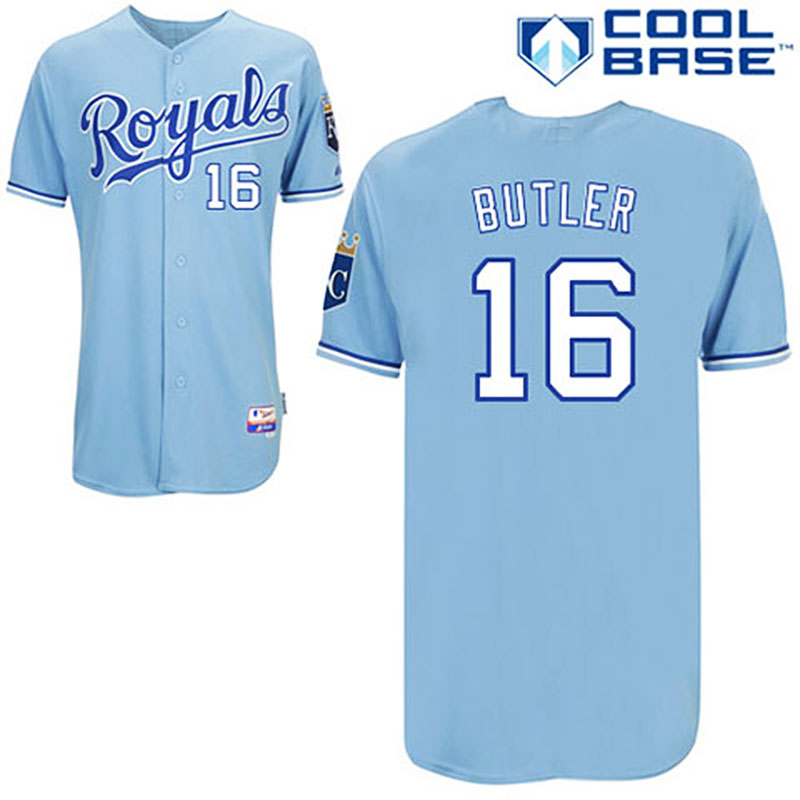 Kansas City Royals #16 Billy Butler Light Blue Alternate Home Cool Base Jersey