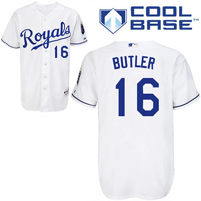 Kansas City Royals #16 Billy Butler White Home Cool Base Jersey